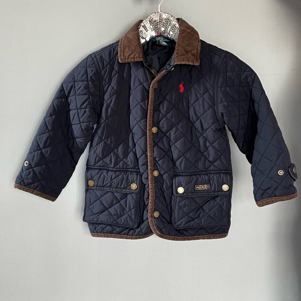 Polo Ralph Lauren • Kids Navy Blue Quilted Snap Jacket 4T